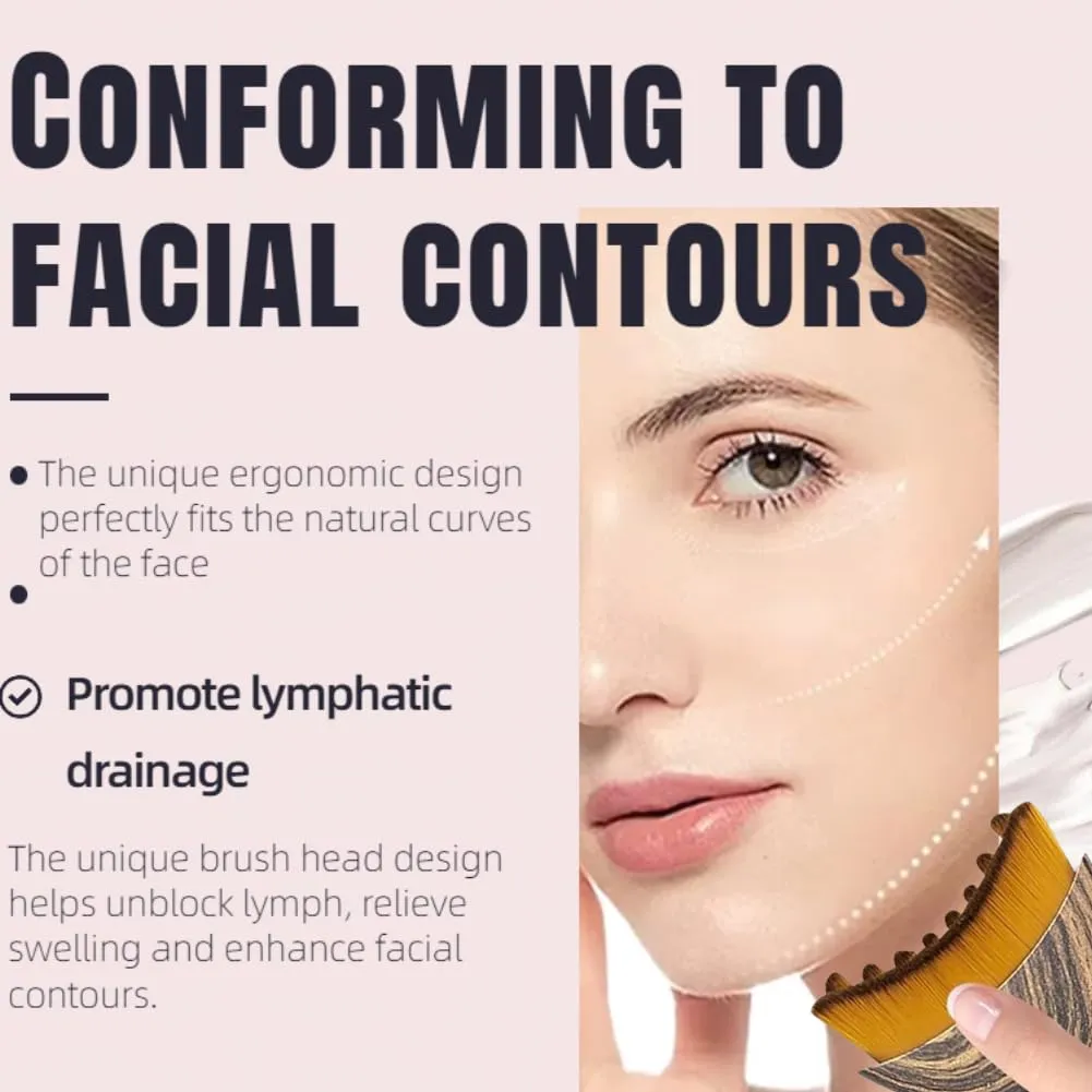 1/2 PCS Lymphatic Contour Face Brush for Sculpting detail