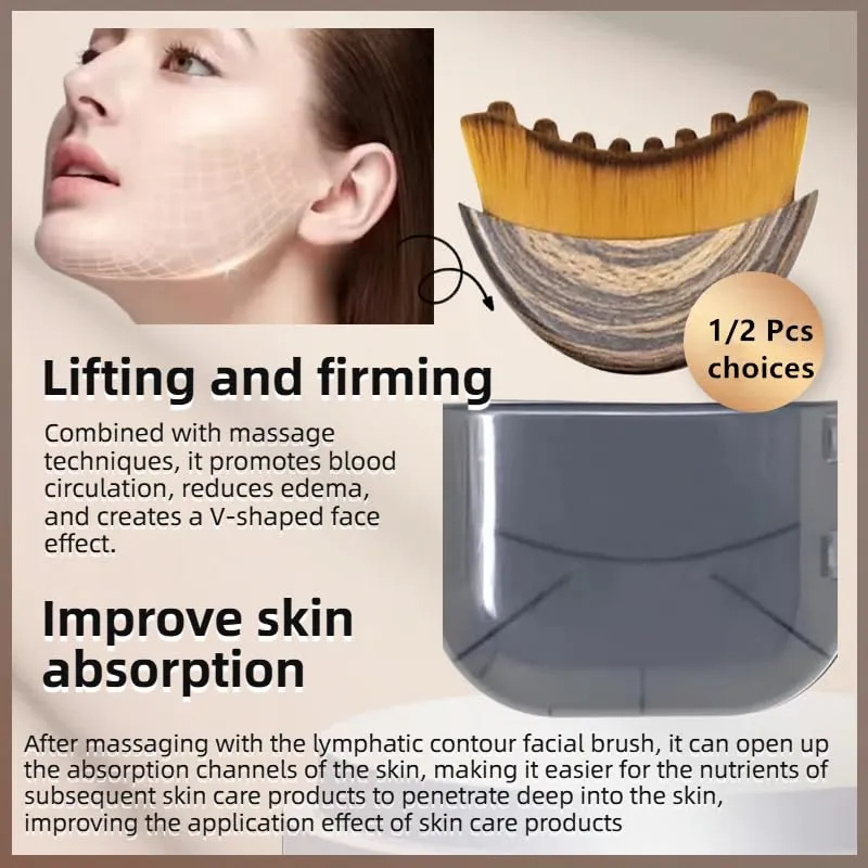 1/2 PCS Lymphatic Contour Face Brush for Sculpting results