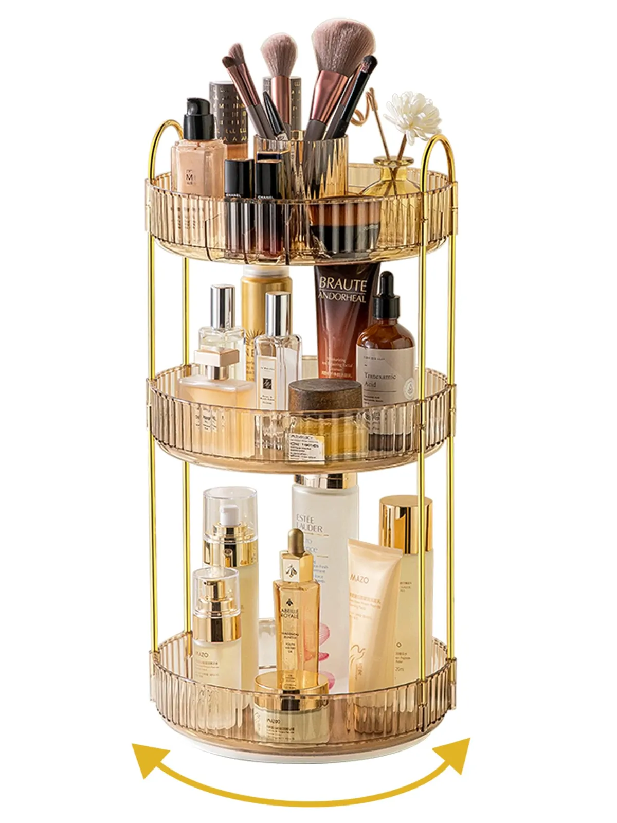 Asayuee 360 Rotating Makeup Organizer for Vanity showcase