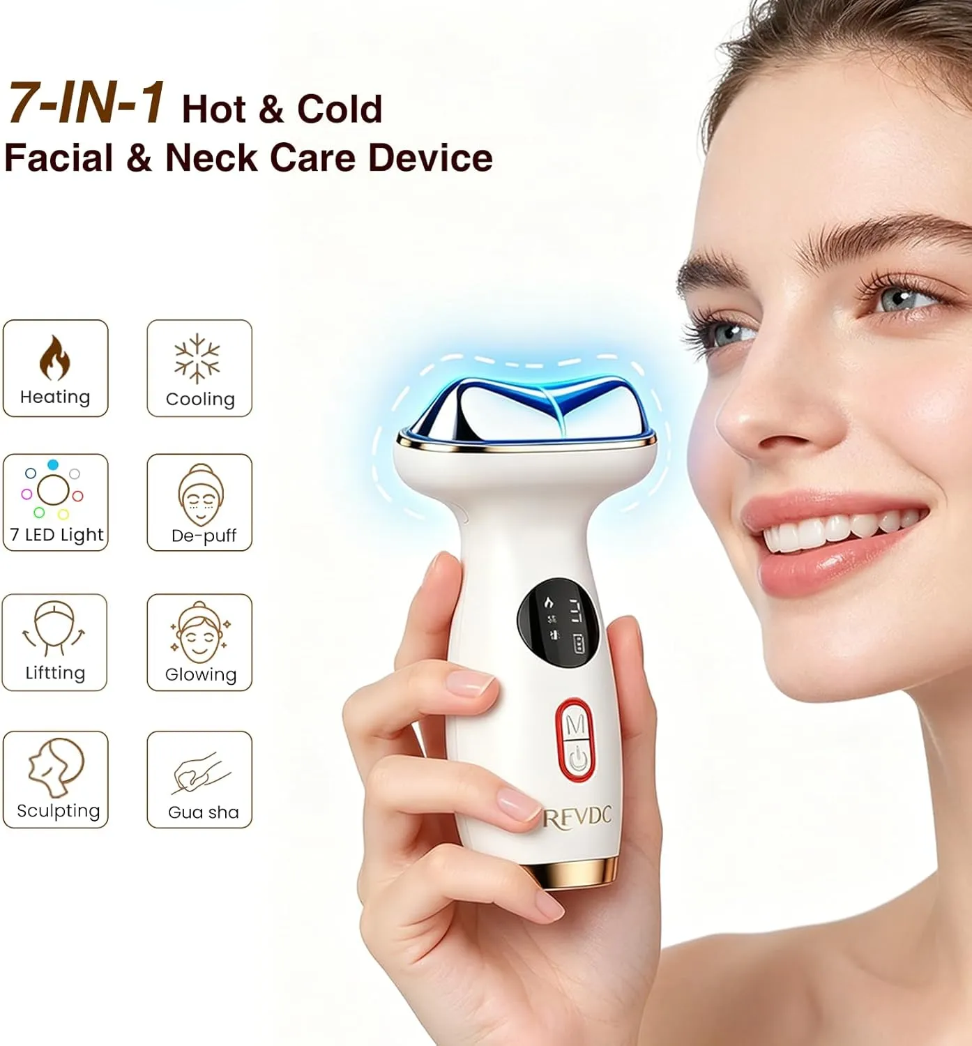 Cold Heat Gua Sha Facial Neck Lymphatic Massager packaging