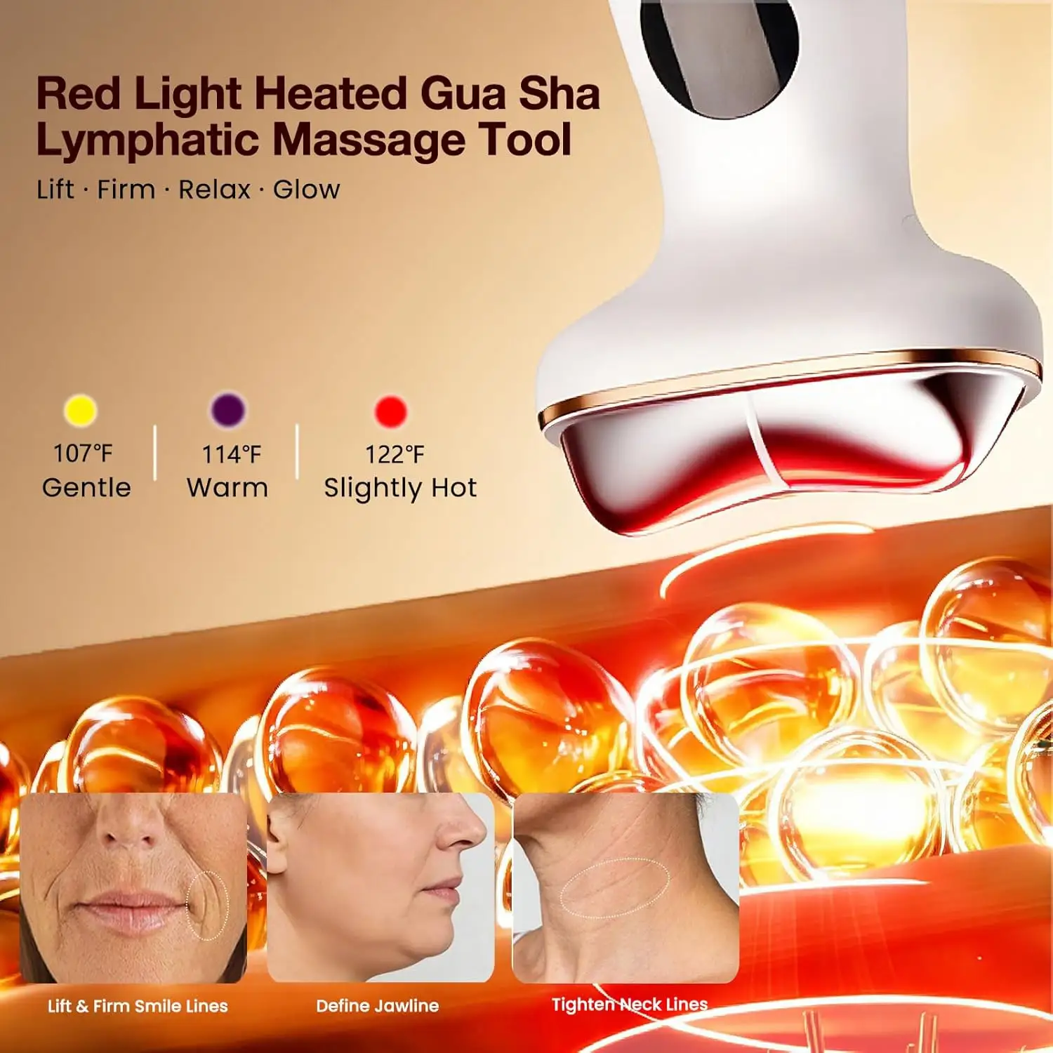 Cold Heat Gua Sha Facial Neck Lymphatic Massager results