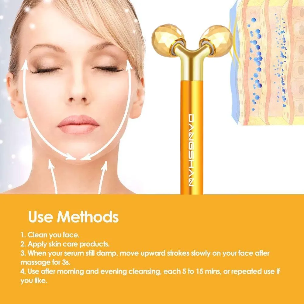 DANGSHAN 2-in-1 Electric Face Massager 24k features