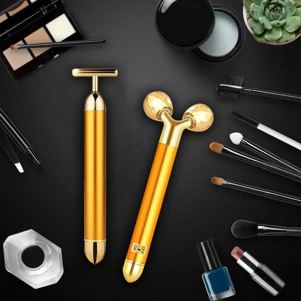 DANGSHAN 2-in-1 Electric Face Massager 24k showcase