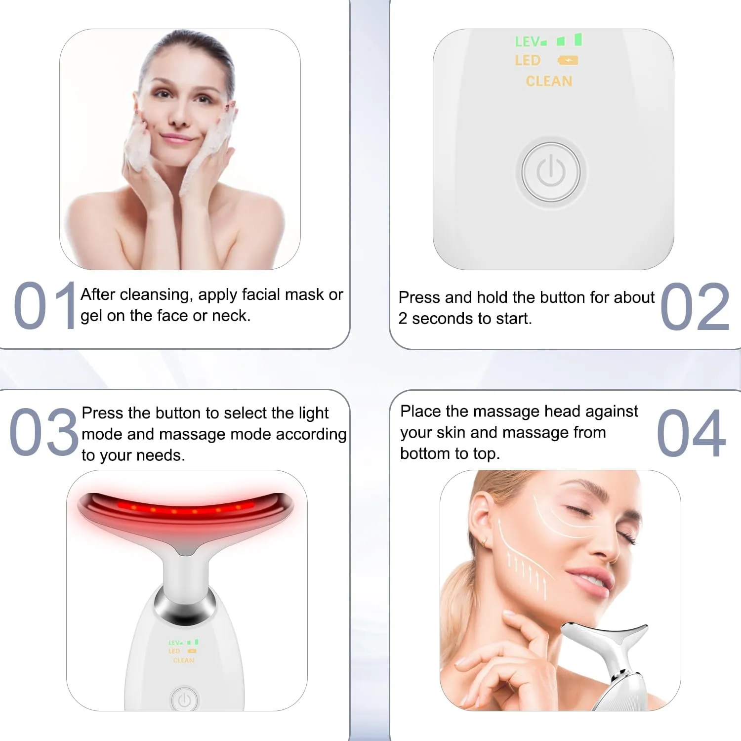 Face and Neck Massager Tools, Portable Facial Beauty Device showcase