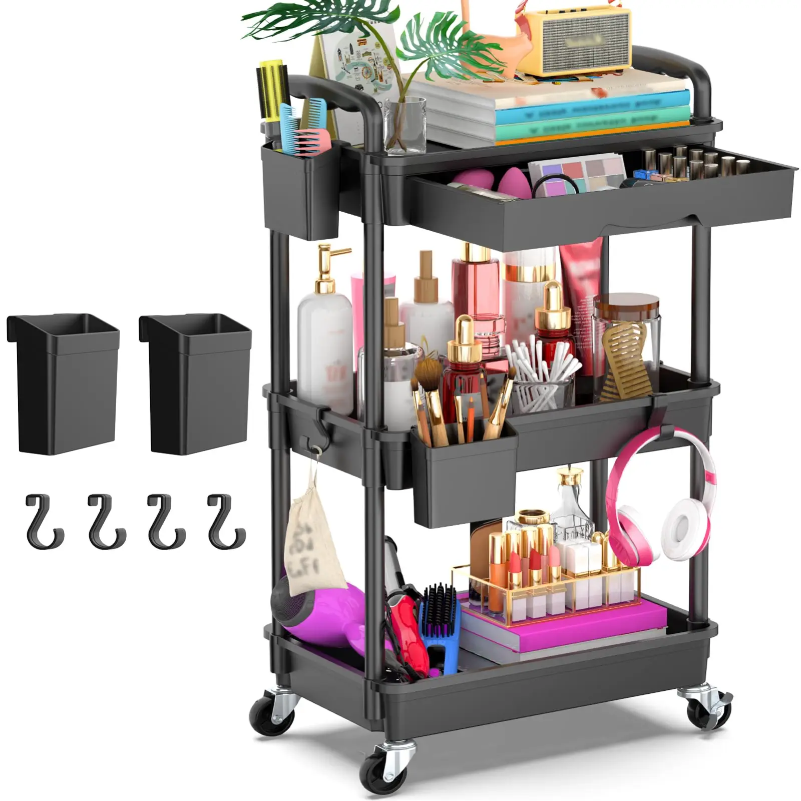 Goovilla 3 Tier Rolling Utility Cart Organizer results