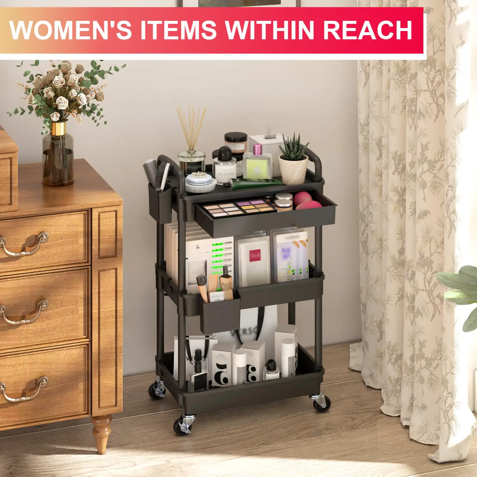 Goovilla 3 Tier Rolling Utility Cart Organizer review