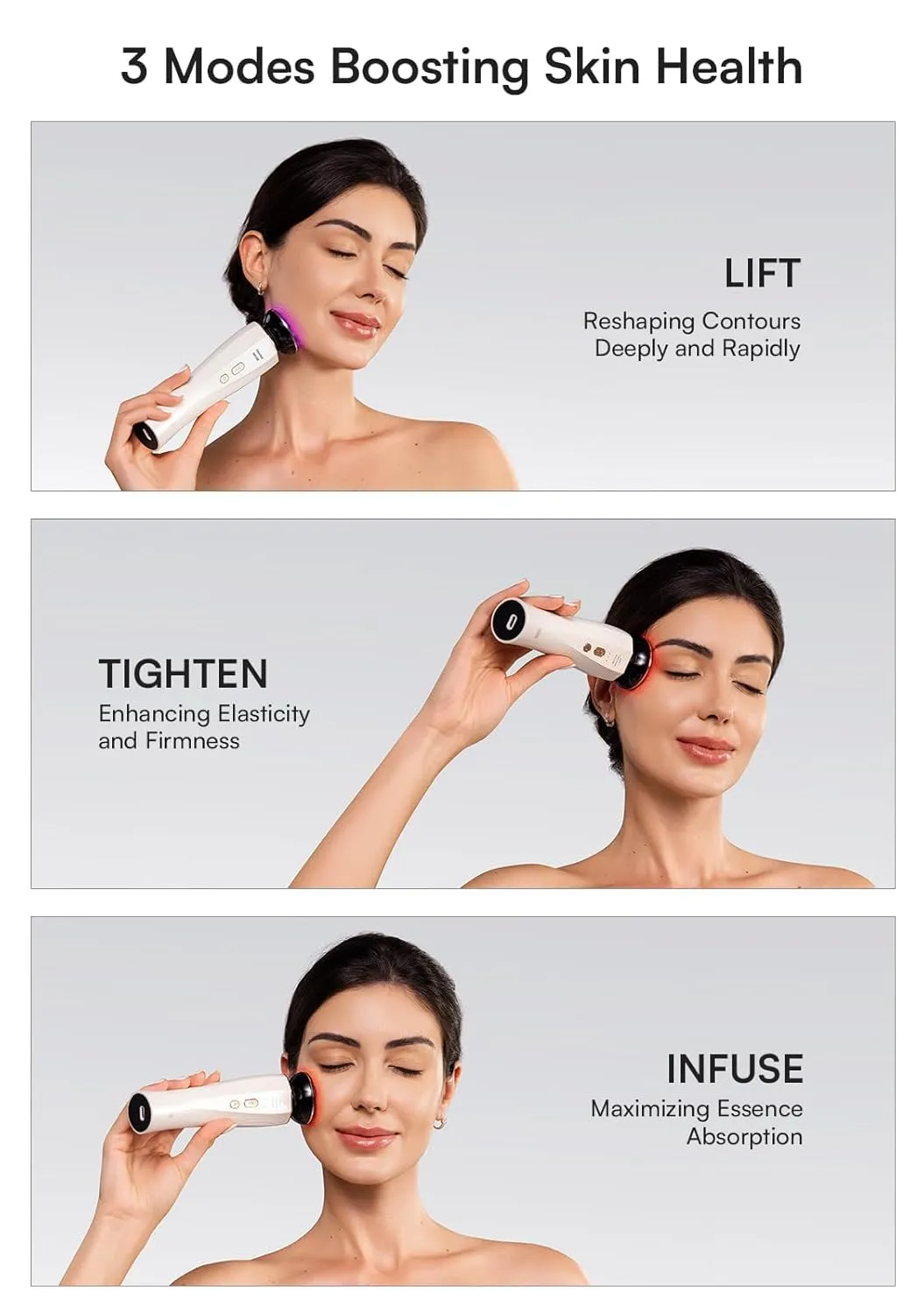 INIA 3-in-1 Skin Tightening Device features