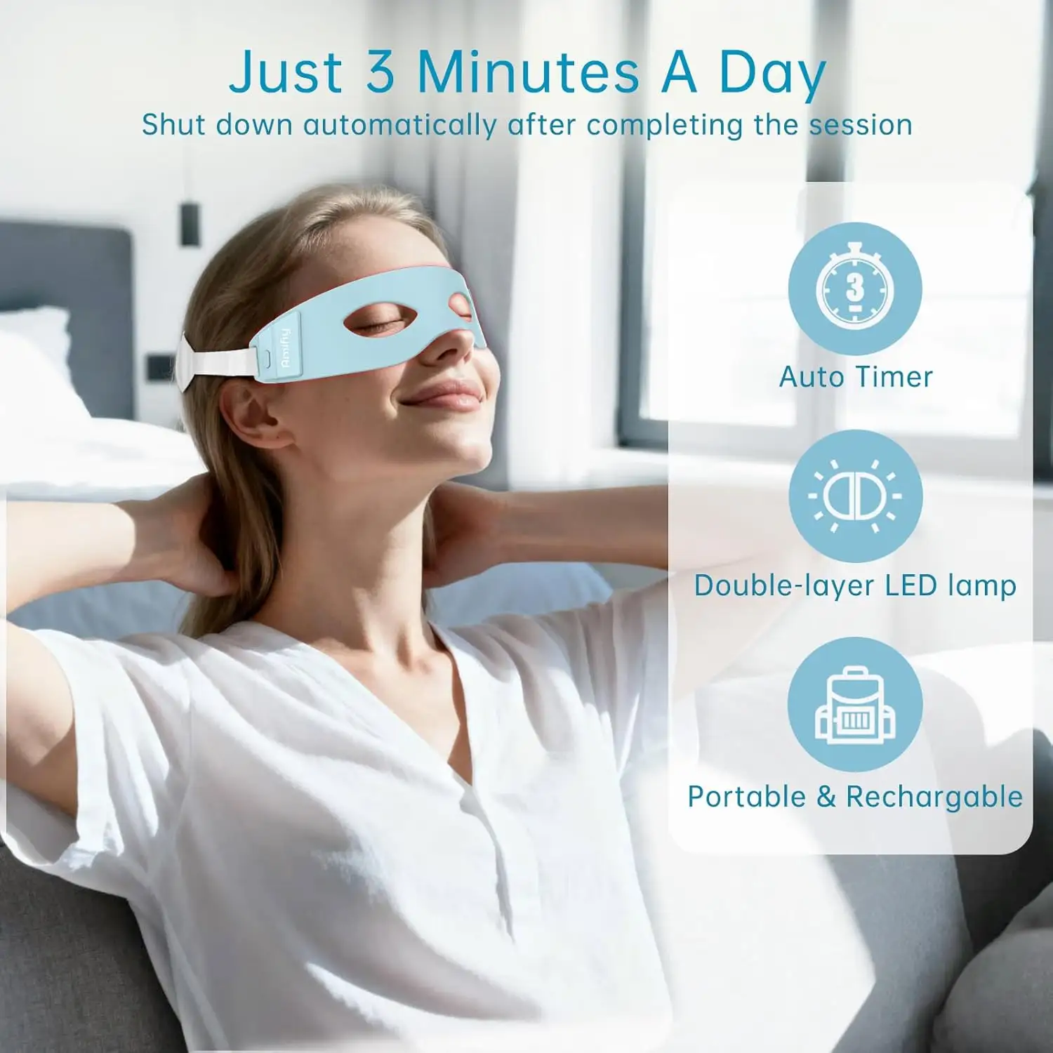 Red Light Therapy for Eyes, 3 Minutes NIR Red Light Eye Mask unboxing