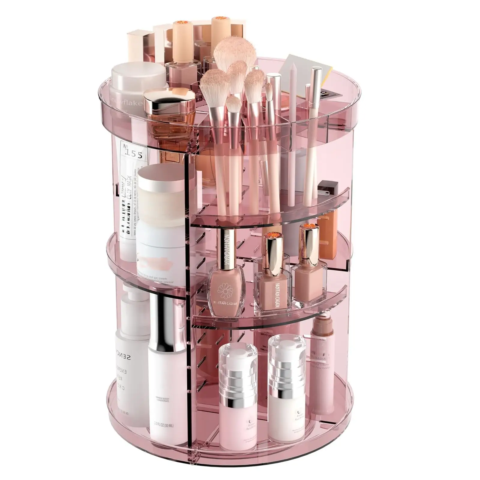Rotating Makeup Organizer, DIY 8 Adjustable Layers packaging