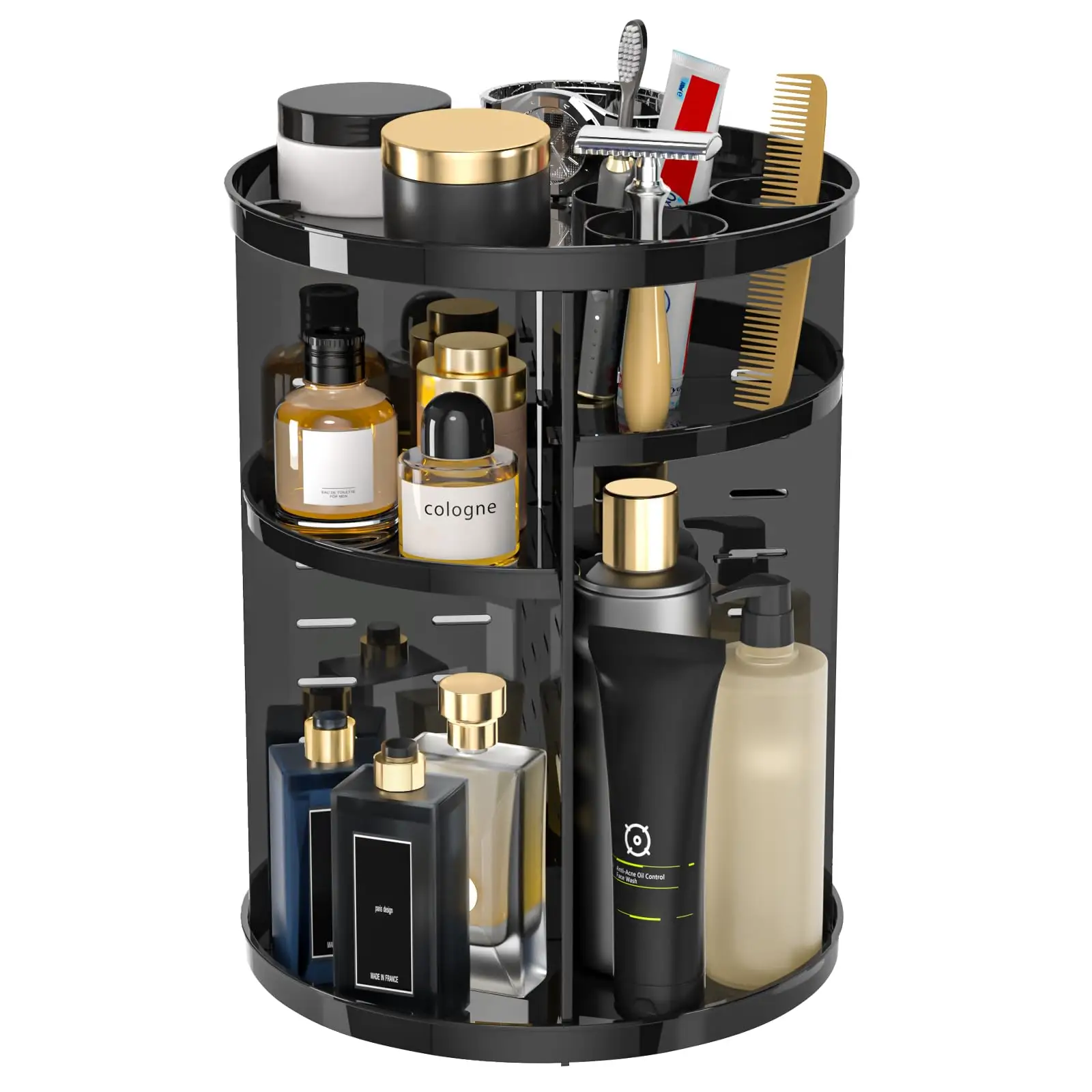 Rotating Makeup Organizer, DIY 8 Adjustable Layers usage