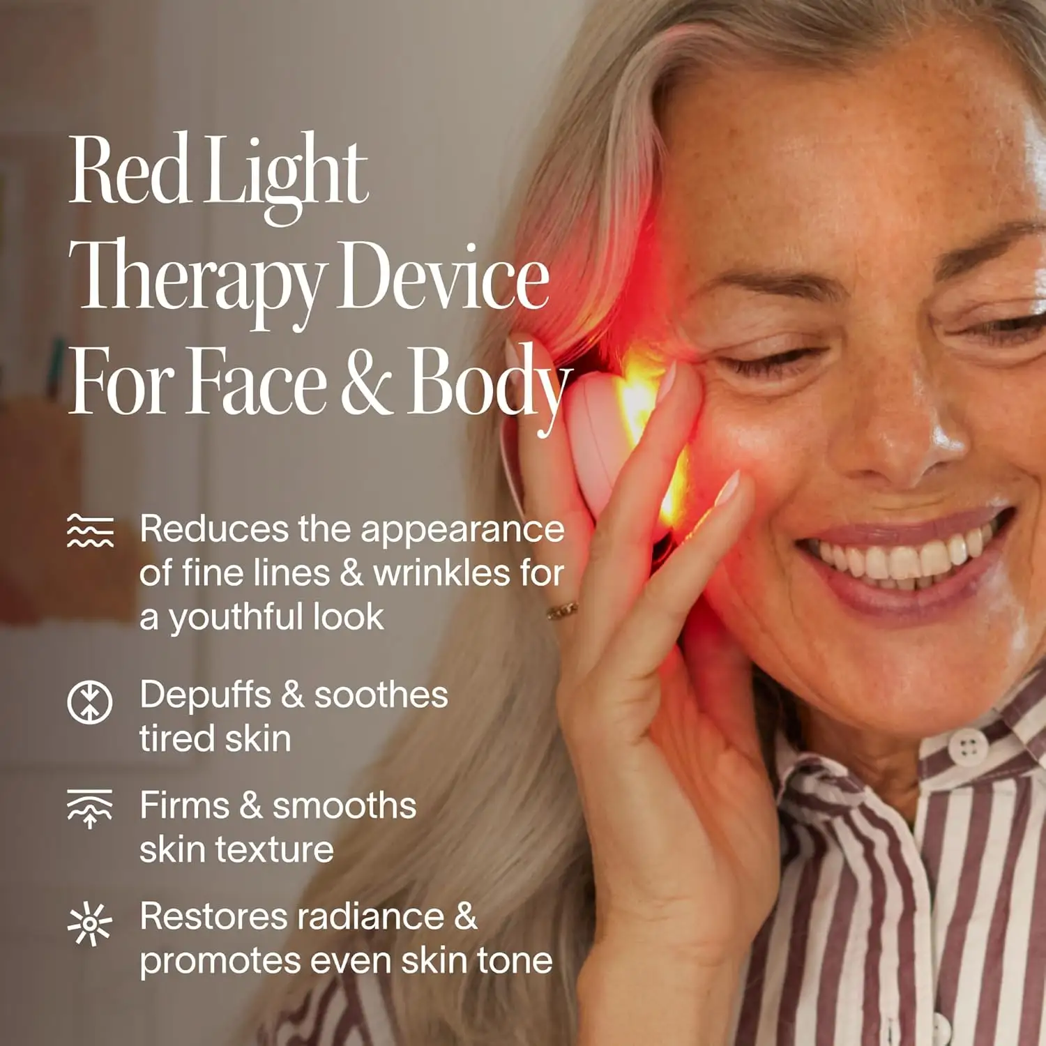 Solawave Red Light Therapy Device for Face & Body results