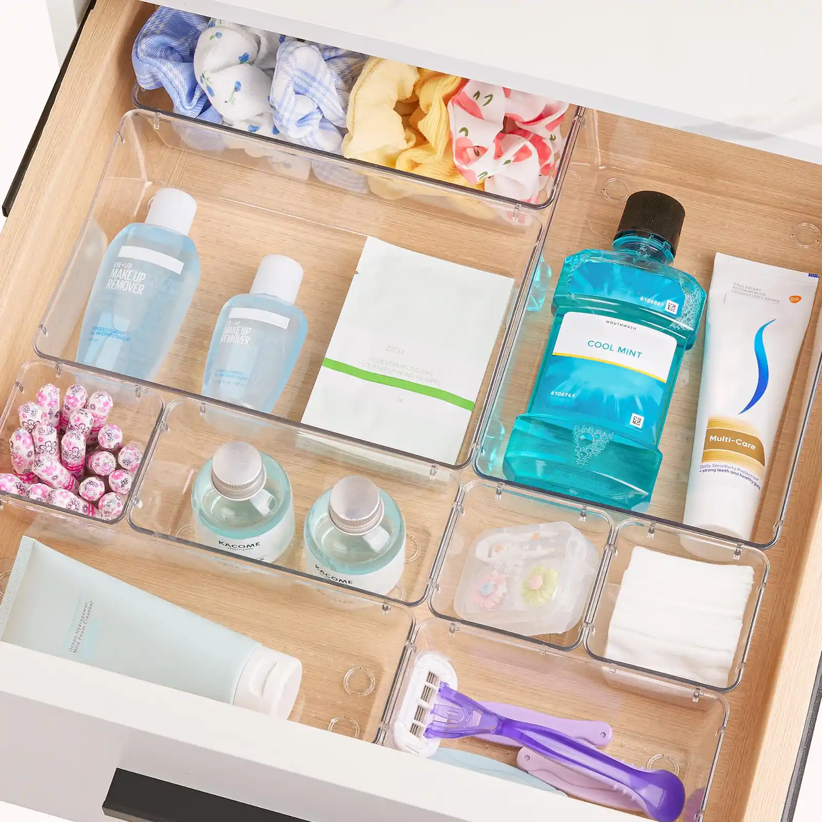Vtopmart 25 PCS Clear Plastic Drawer Organizers showcase