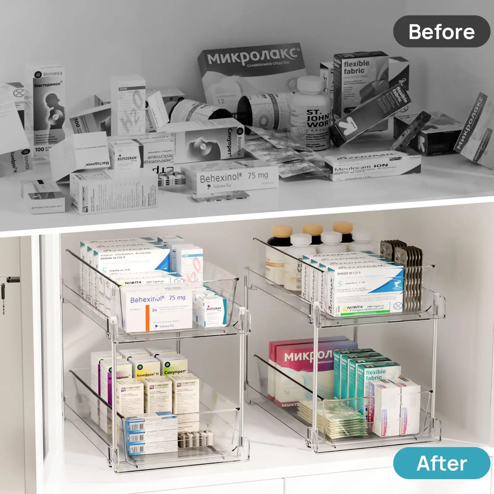 Vtopmart 4 Pack Bathroom Organizer detail