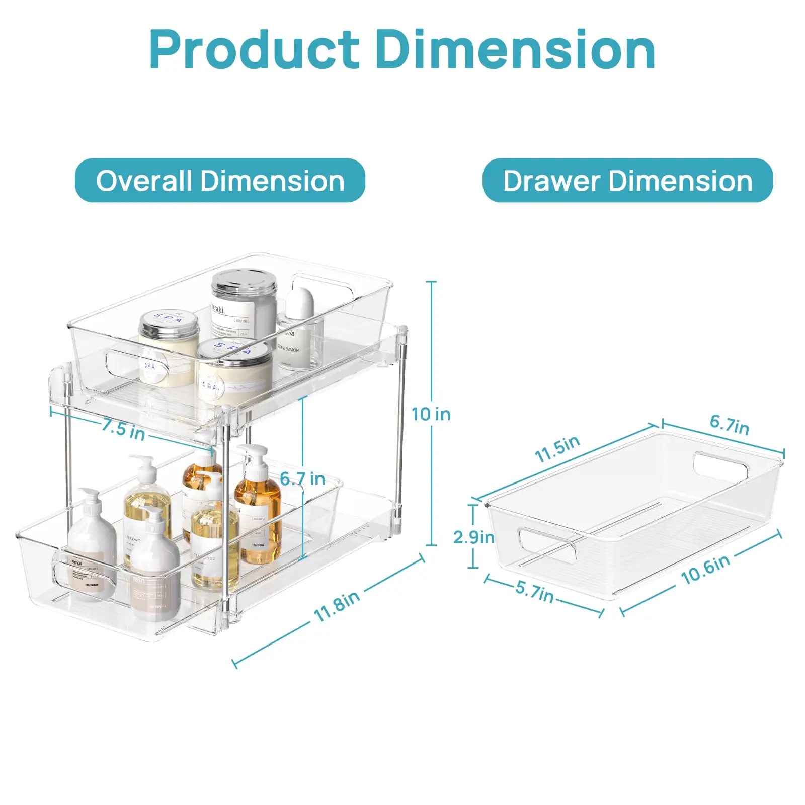 Vtopmart 4 Pack Bathroom Organizer showcase