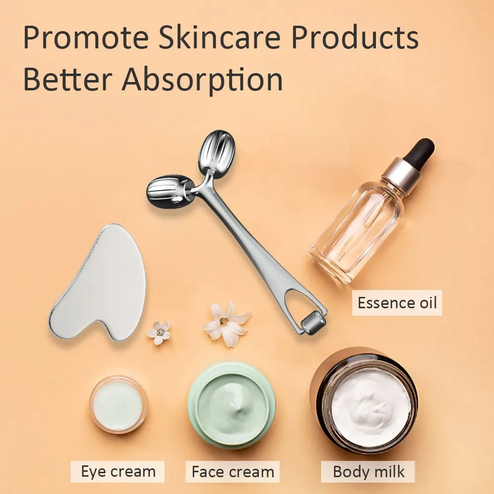 Yeamon Gua Sha Facial Tools and Face Roller Set features