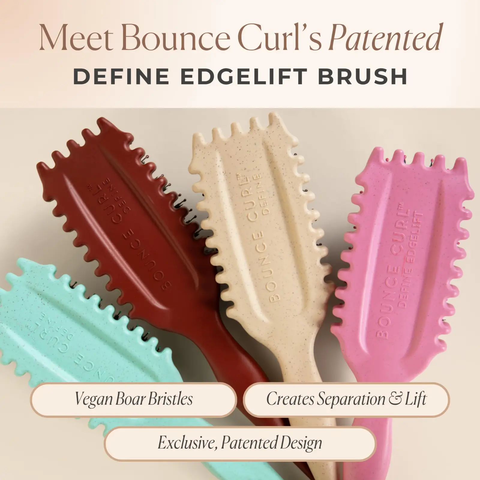 Bounce Curl Define EdgeLift Brush, 5-in-1 Tool features