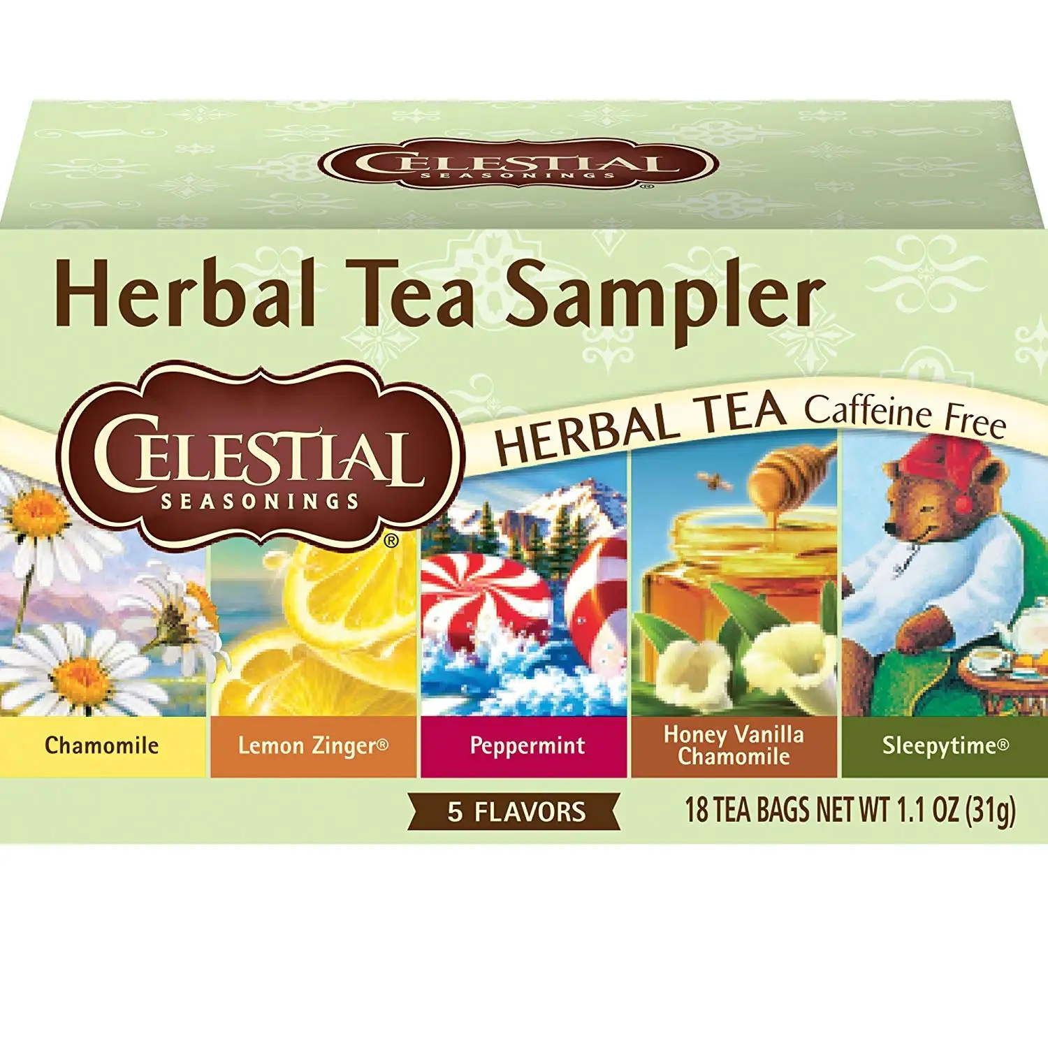 Celestial Seasonings Herbal Tea Sampler Variety Pack texture
