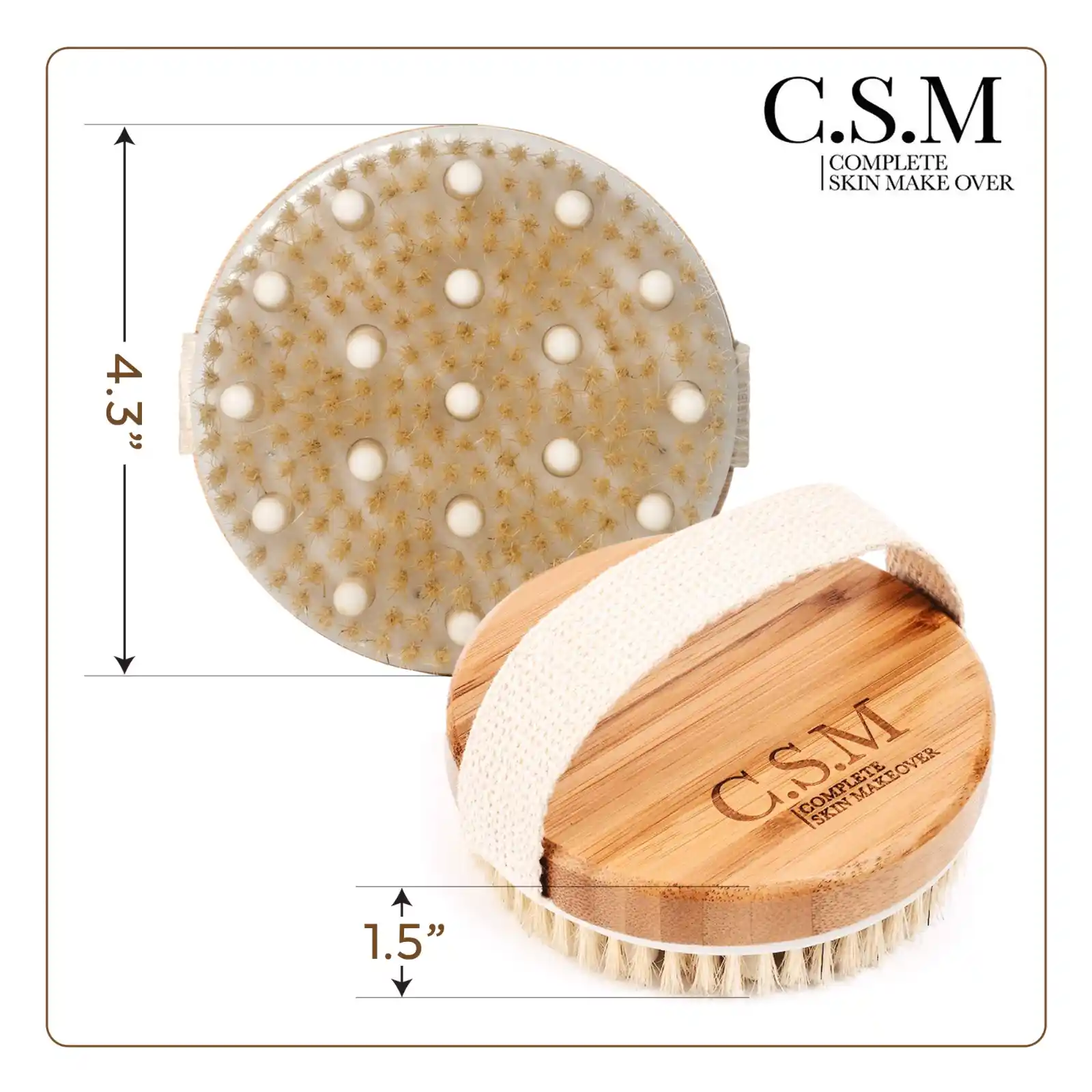 CSM Dry Brushing Body Brush for Lymphatic Drainage results