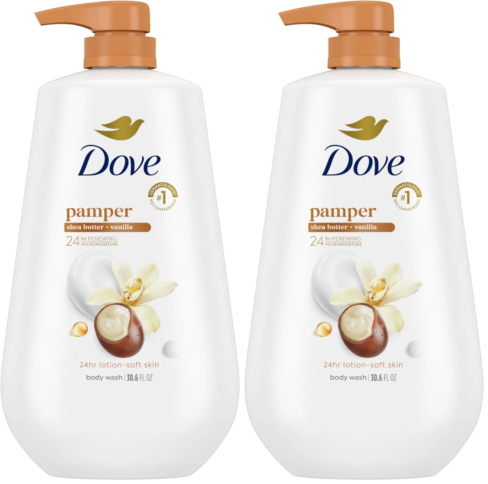 Dove Body Wash with Pump Pamper Shea Butter packaging