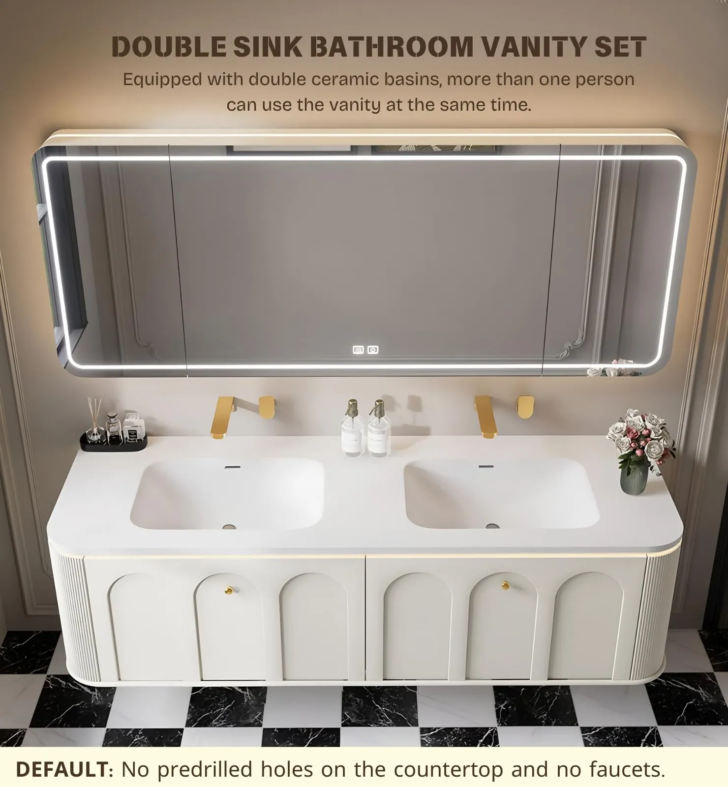 Floating Bathroom Vanity with Double Sink showcase