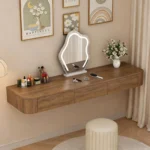 Fully Assembled Floating Makeup Vanity Desk
