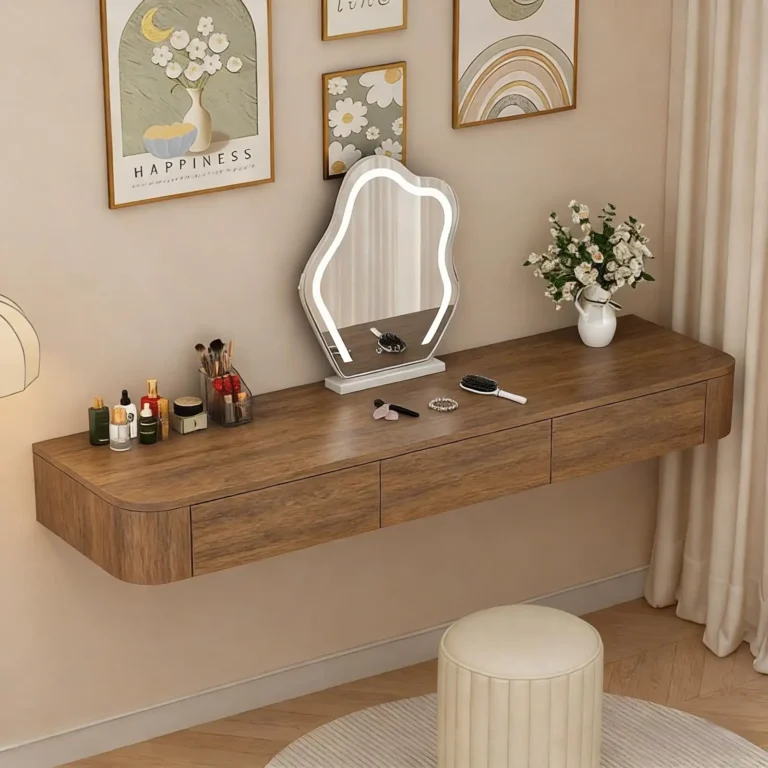 Fully Assembled Floating Makeup Vanity Desk review