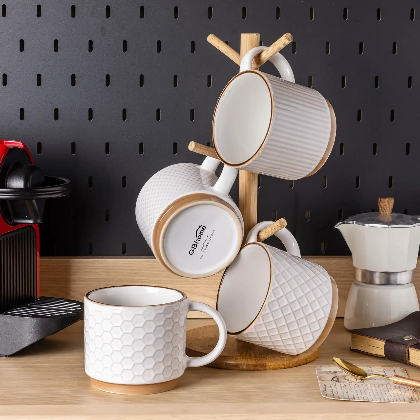 GBHOME 12OZ Stackable Coffee Mugs review