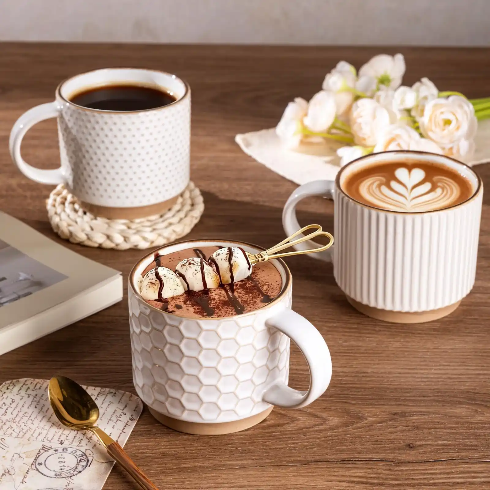 GBHOME 12OZ Stackable Coffee Mugs showcase