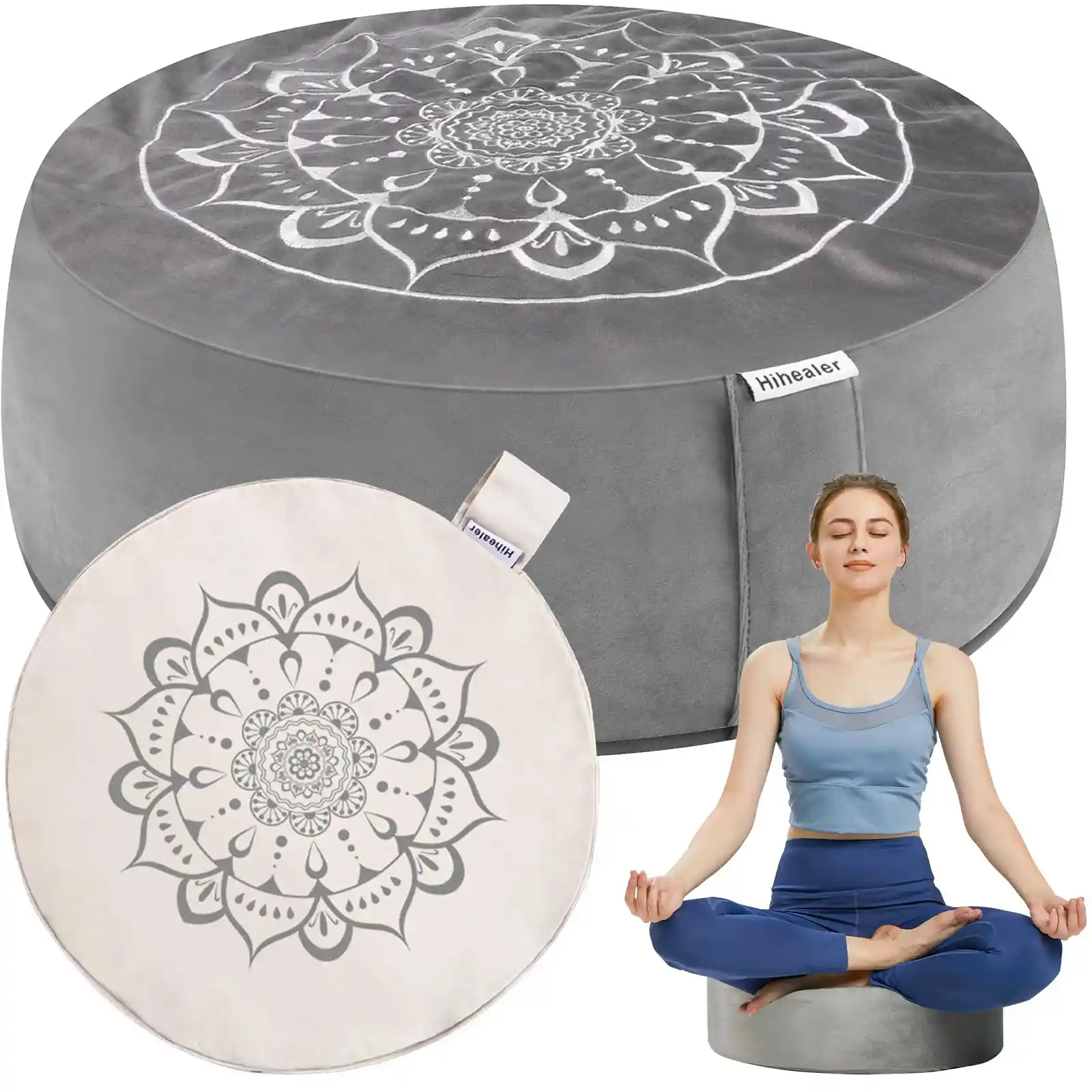 Hihealer Meditation Cushion, Traditional Tibetan Meditation Pillow Velvet Cover review