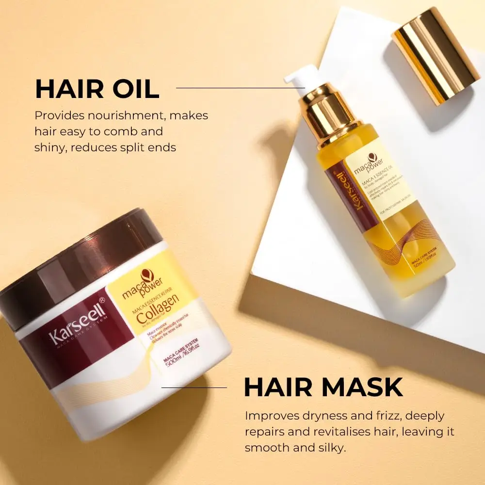 Karseell Collagen Hair Mask & Argan Oil Set results