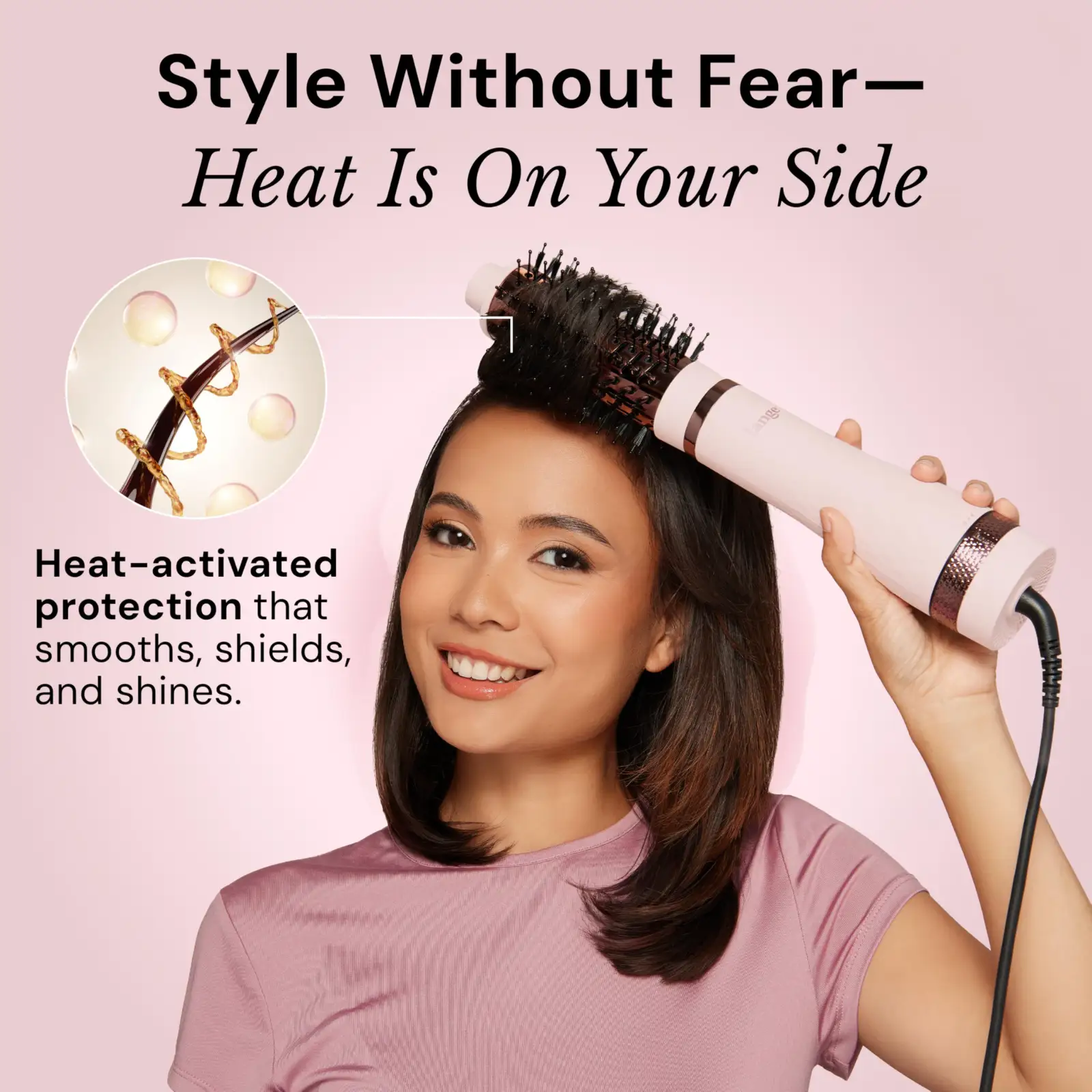 L’ANGE HAIR Glass Hair Heat Protectant Spray features