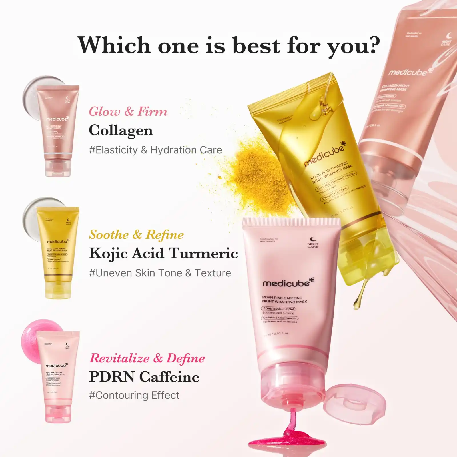 Medicube Wrapping Mask Collagen Overnight Peel Off Facial Mask features