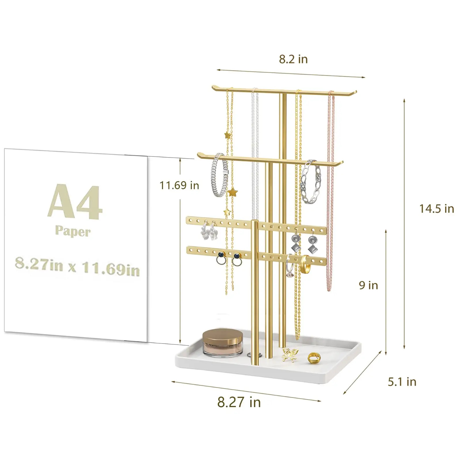 Pickpiff Jewelry Stand Holder Organizer detail