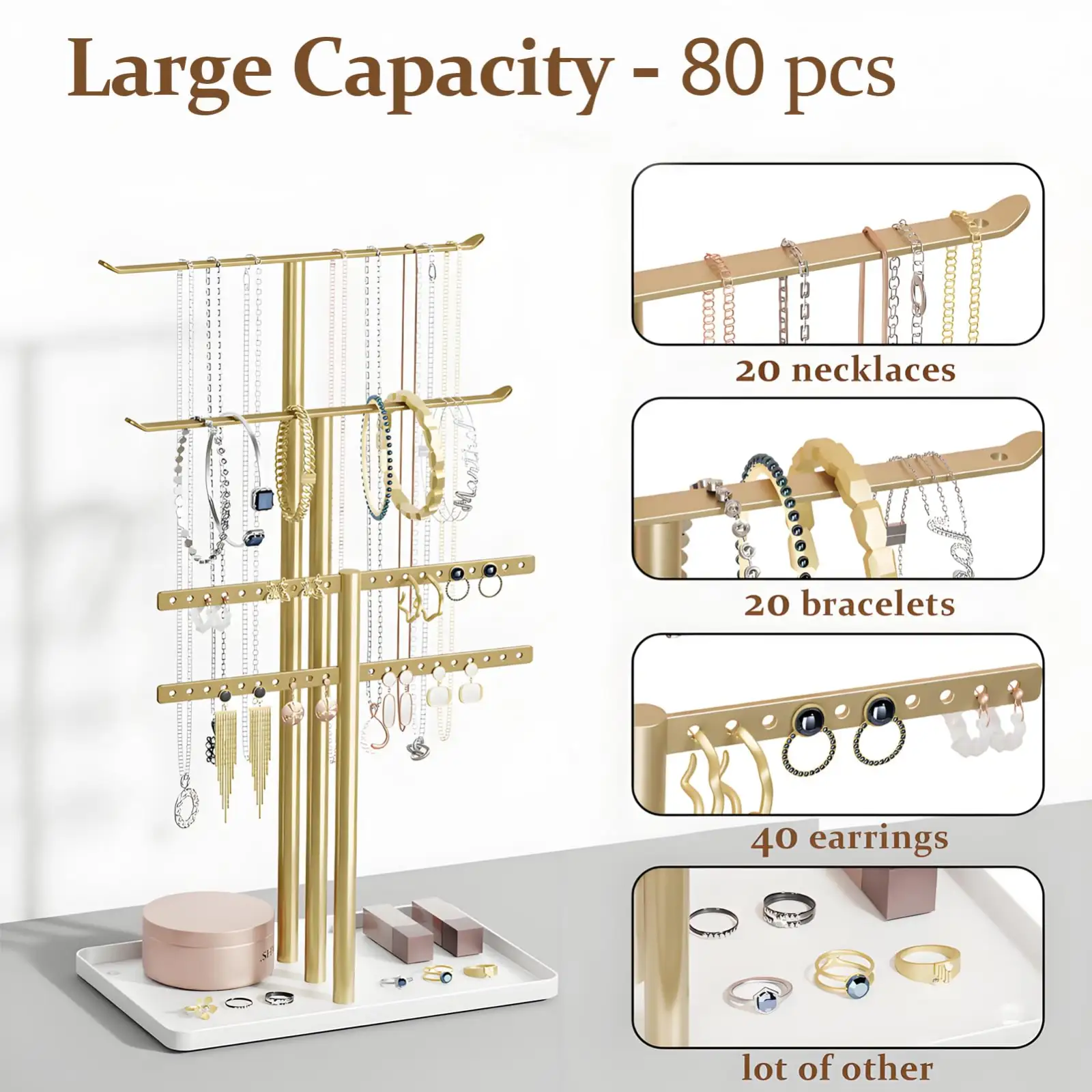 Pickpiff Jewelry Stand Holder Organizer showcase