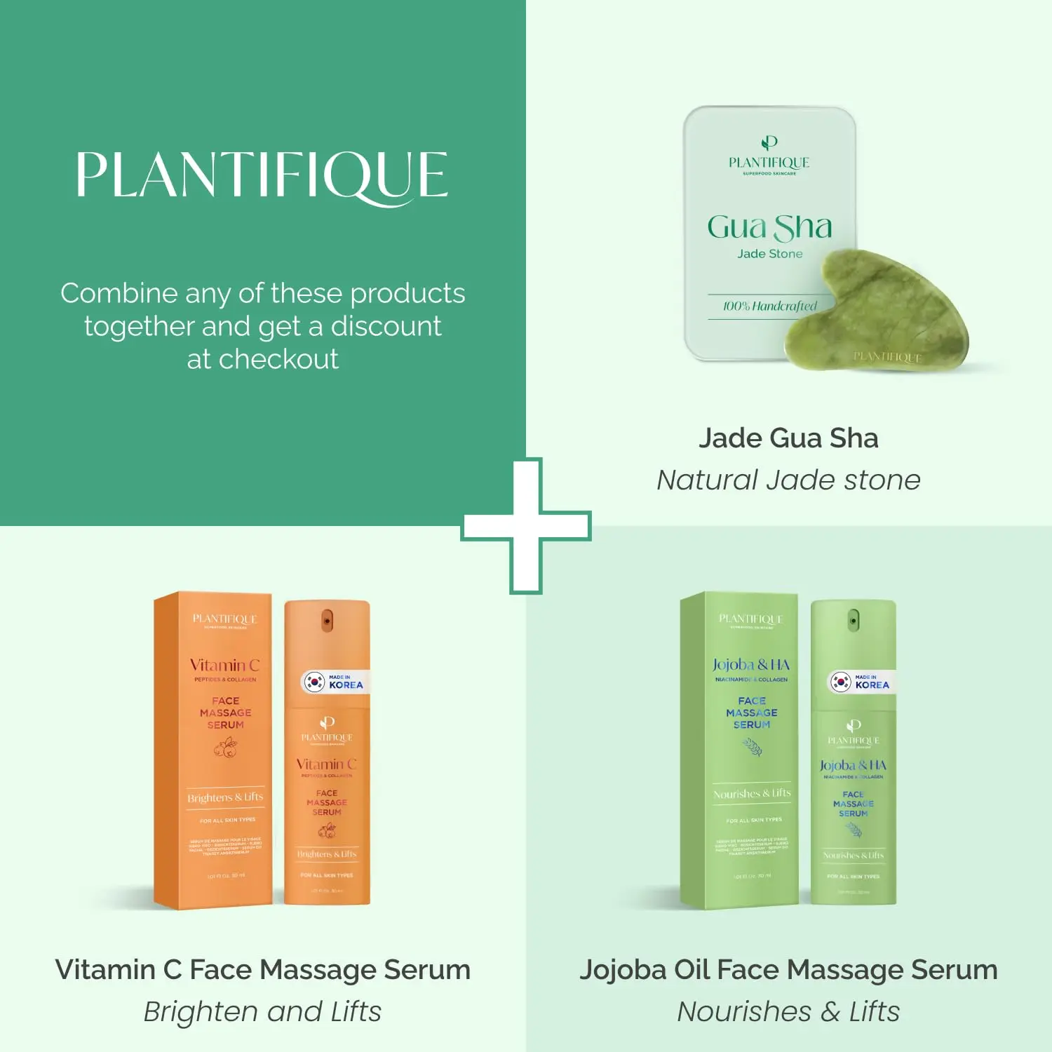 PLANTIFIQUE Gua Sha Facial Tools showcase