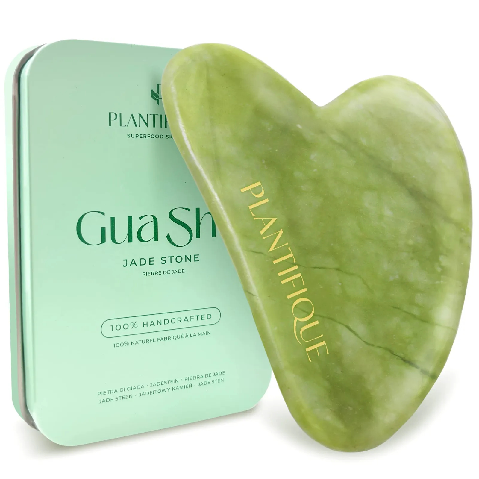 PLANTIFIQUE Jade Roller & Gua Sha Set packaging