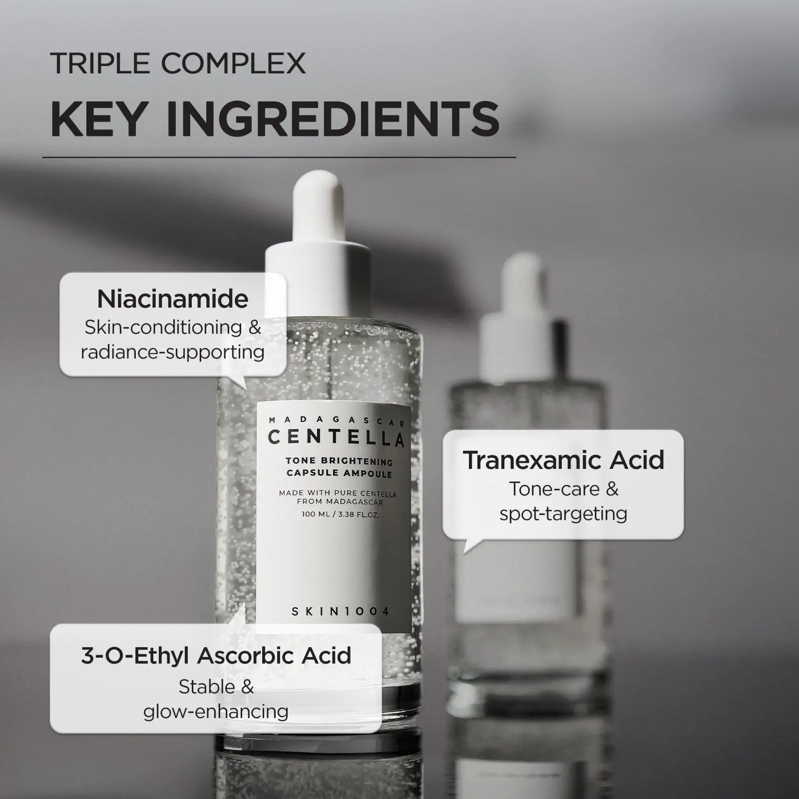 SKIN1004 Tone Balancing Capsule Ampoule, Niacinamide & Centella Serum features
