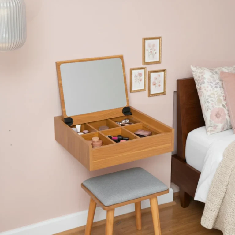 Small Vanity Desk Dressing Table with Mirror & Chair review