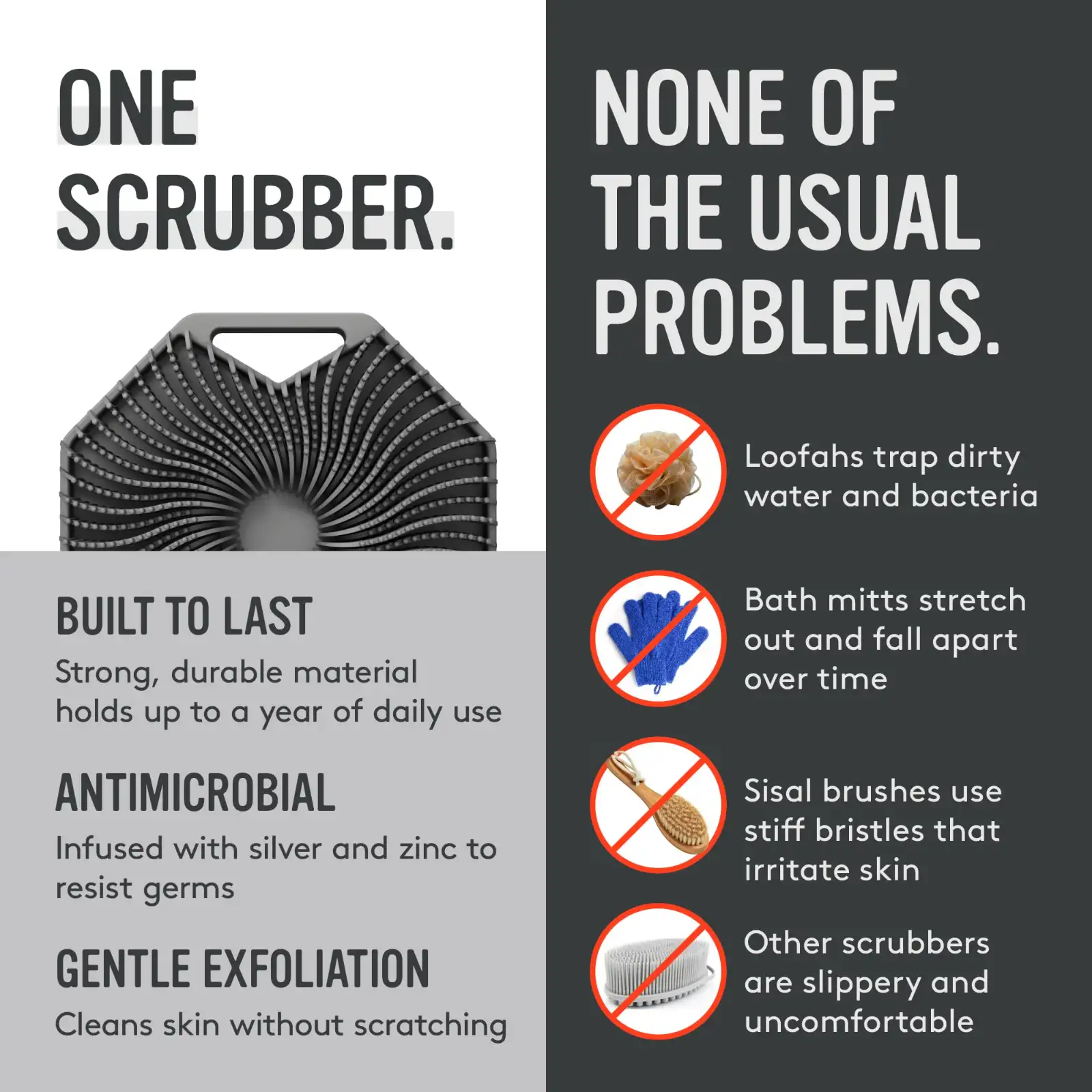 Sud Scrub Antimicrobial Silicone Body Scrubber results