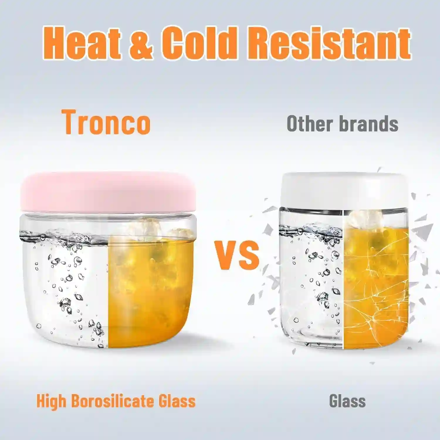 Tronco 16 oz Glass Food Storage Containers with Lids texture