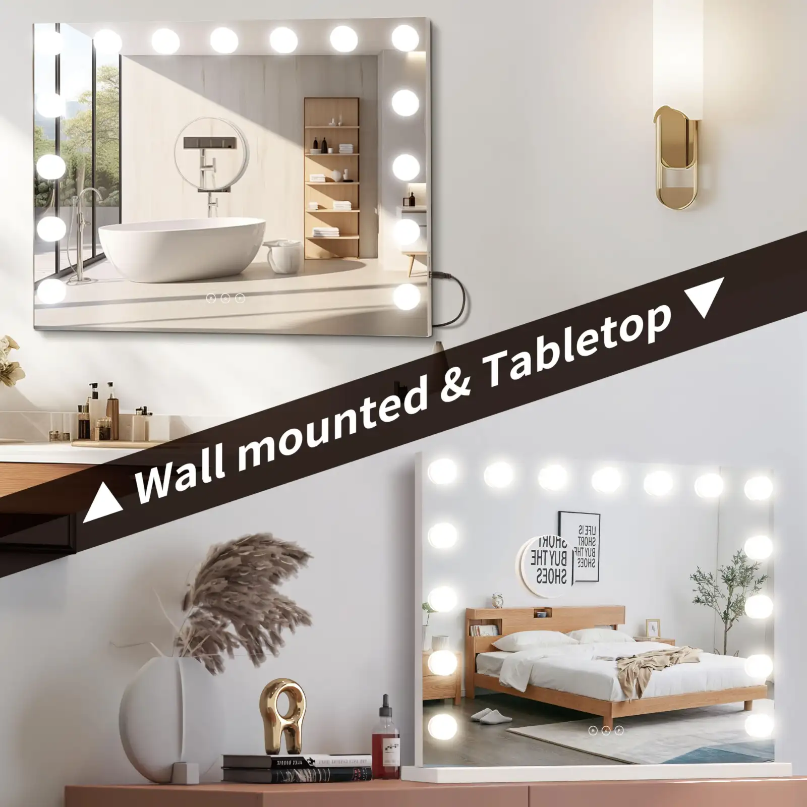 Vanity Mirror with Lights Lighted Makeup Mirror features