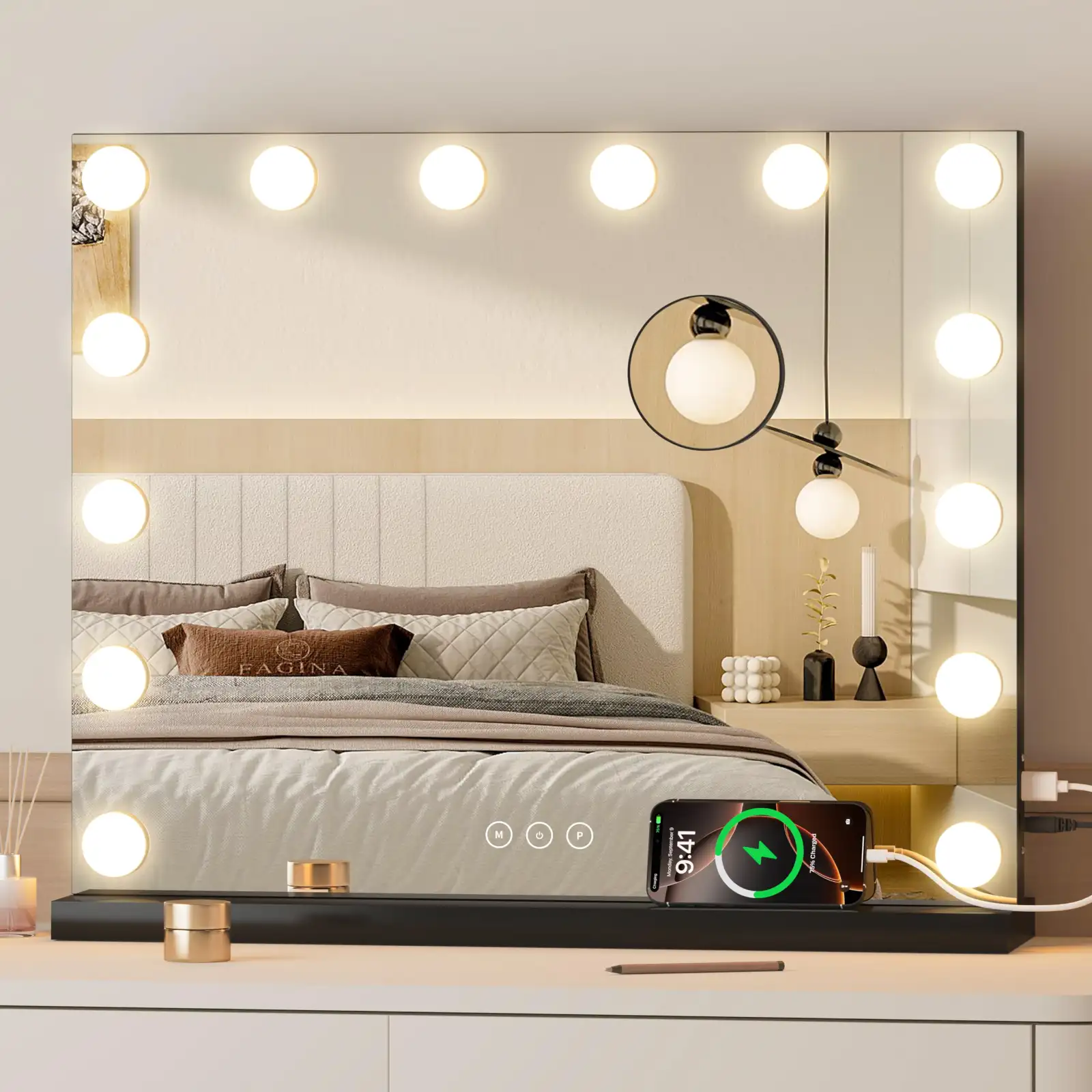 Vanity Mirror with Lights Lighted Makeup Mirror unboxing