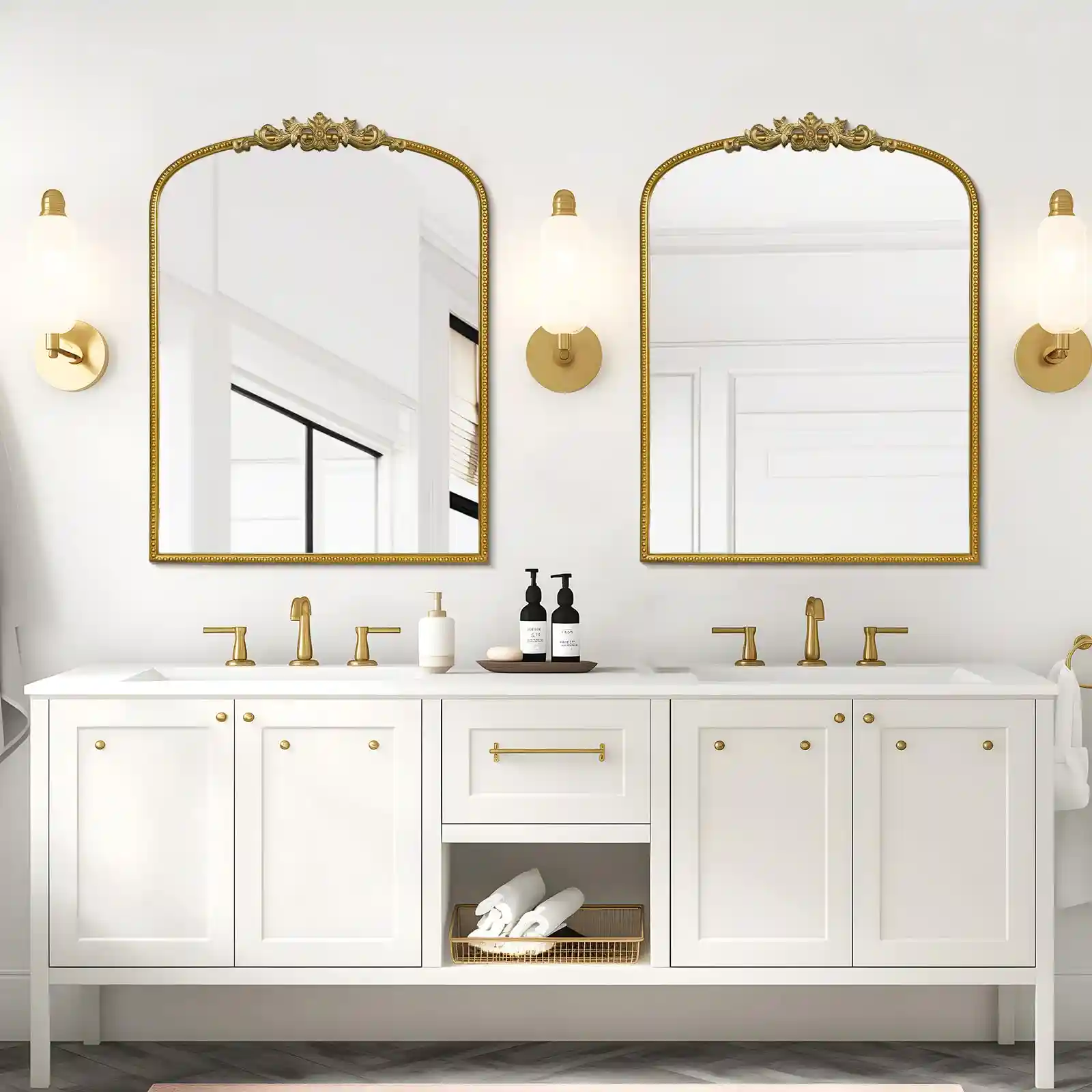 WallBeyond Gold Vintage Mirror for Vanity 24×32 Inch results