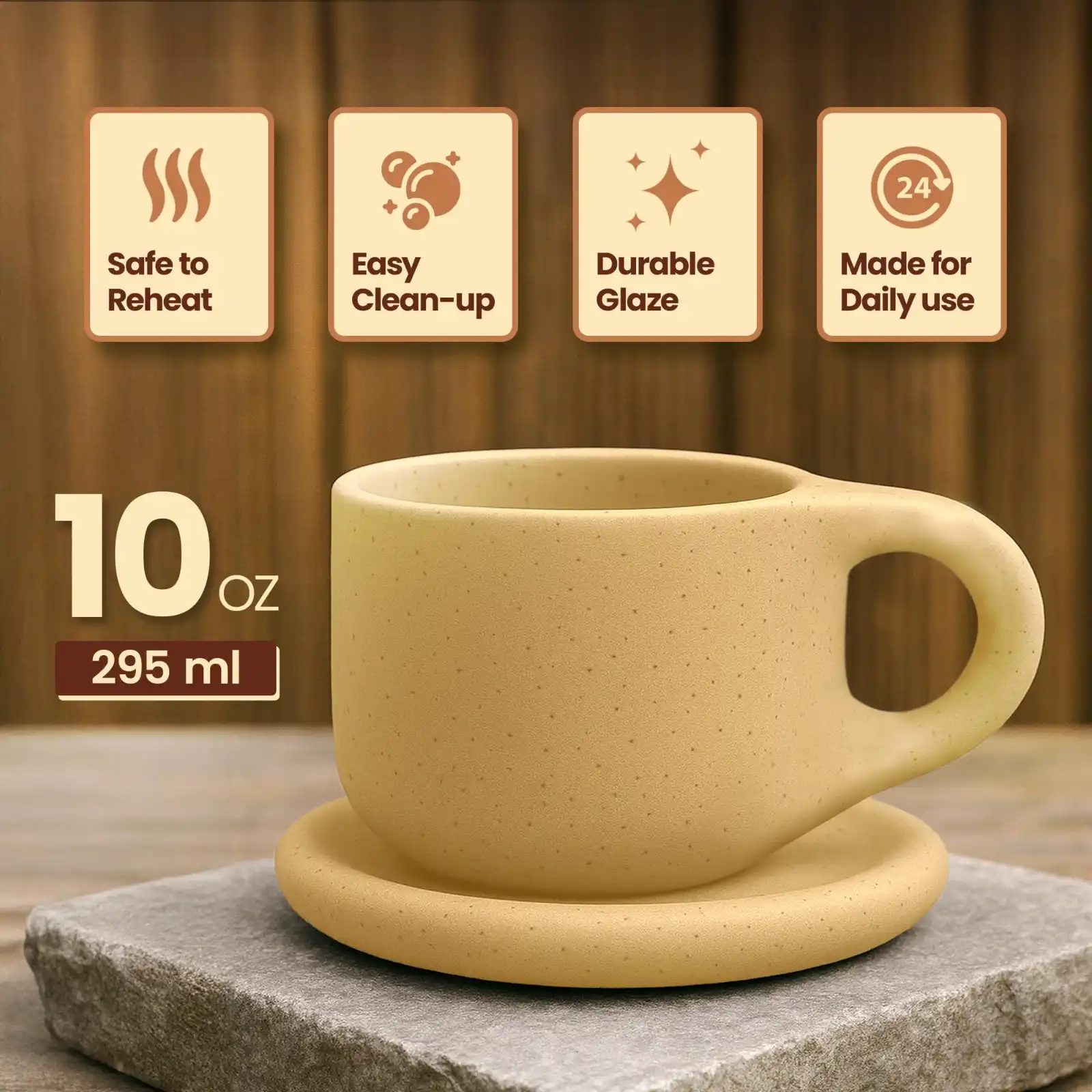 10oz Nordic Ceramic Coffee and Tea Mug showcase
