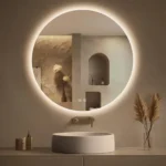 30 Inch Round Backlit Bathroom Mirror with Lights