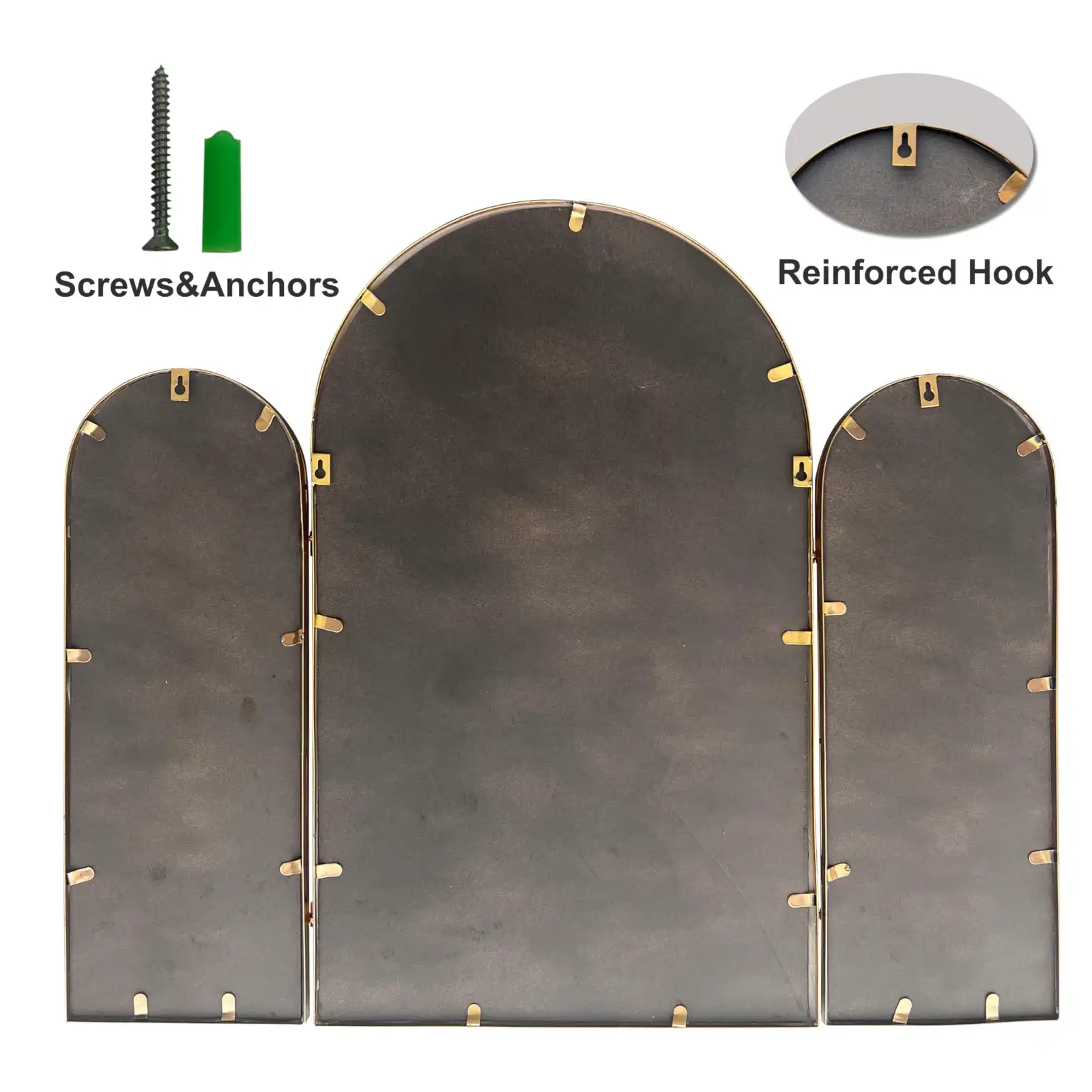 3 Way Mirror Bathroom, Trifold Vanity Mirrors for Bathroom Bedroom detail