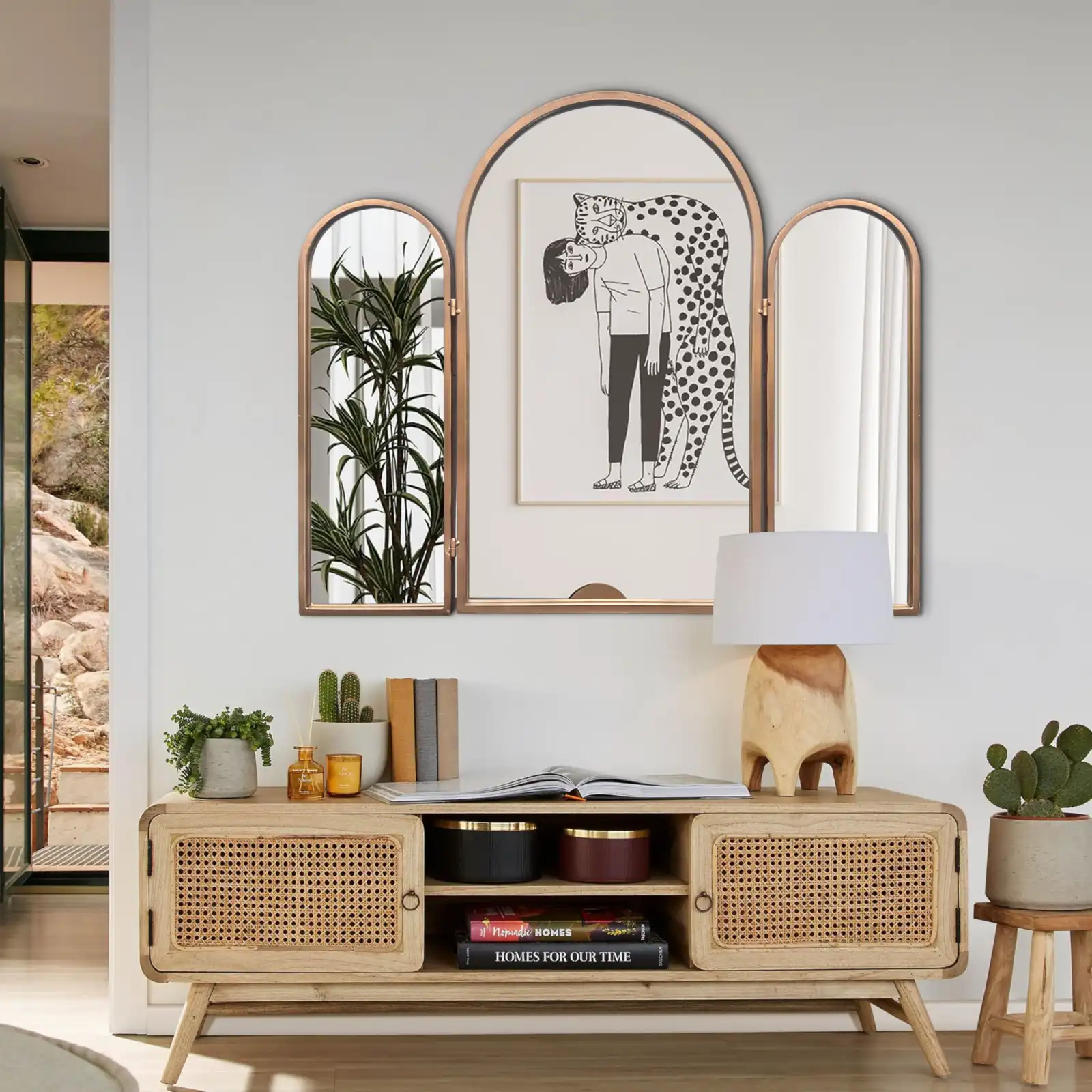 3 Way Mirror Bathroom, Trifold Vanity Mirrors for Bathroom Bedroom features