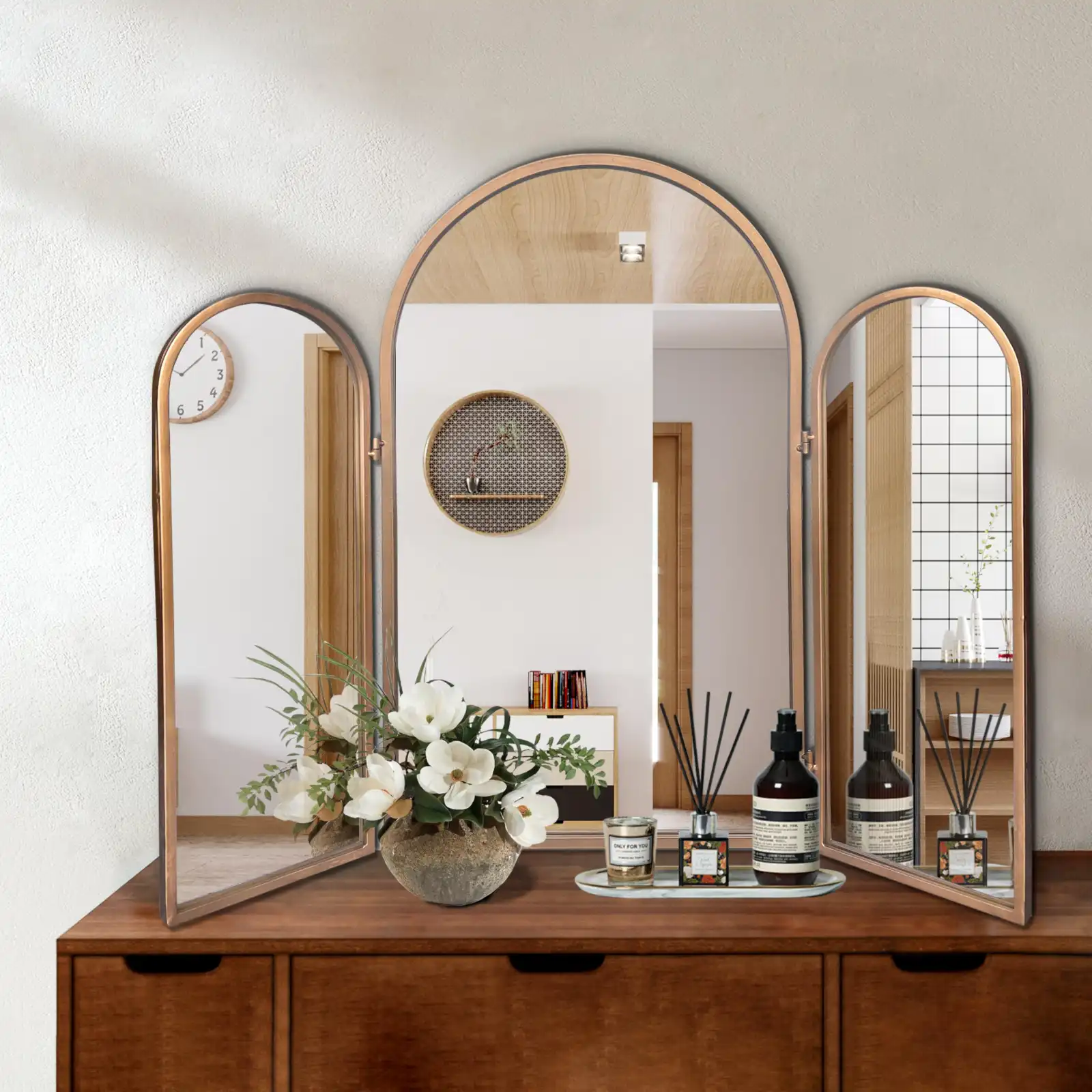 3 Way Mirror Bathroom, Trifold Vanity Mirrors for Bathroom Bedroom results