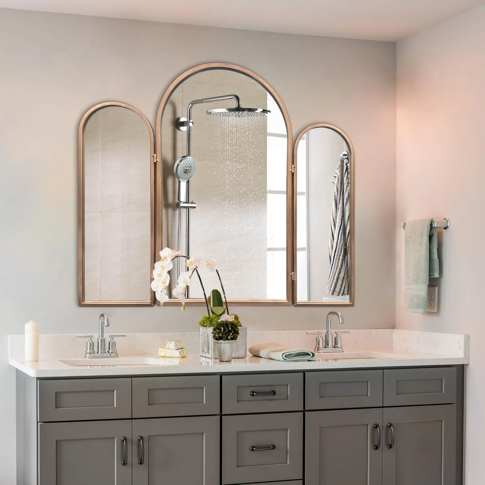 3 Way Mirror Bathroom, Trifold Vanity Mirrors for Bathroom Bedroom review