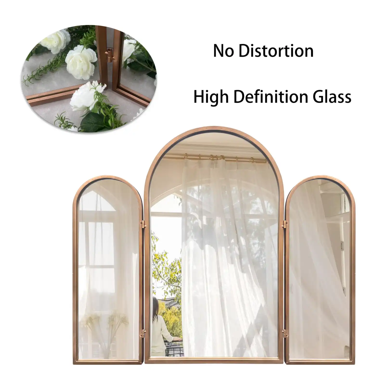 3 Way Mirror Bathroom, Trifold Vanity Mirrors for Bathroom Bedroom showcase